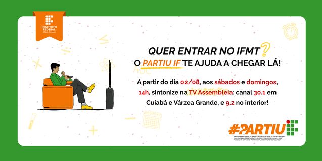 Aulas do preparatório Partiu IF chegam à TV Assembleia a partir de 2 de agosto
