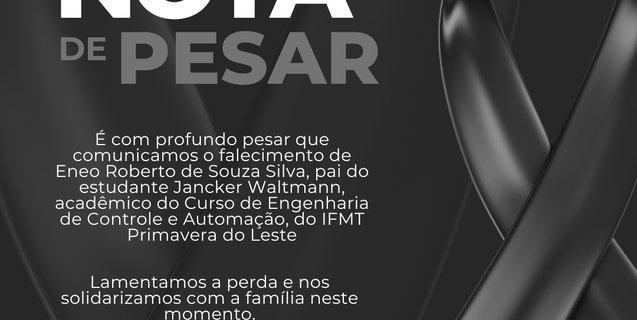 Nota de pesar pelo falecimento do acadêmico Eneo Roberto de Souza Silva