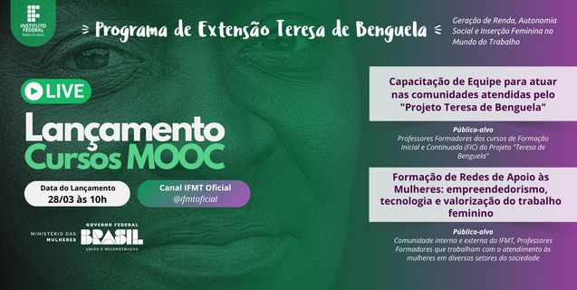 Projeto Tereza de Benguela lança cursos para formação de professores formadores na Plataforma Mooc